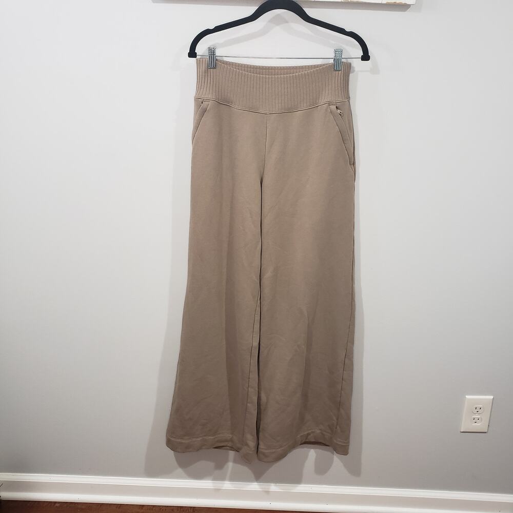 Alo Yoga Serenity Wide Leg Sweatpants Womens M Light Cocoa Lounge Pants